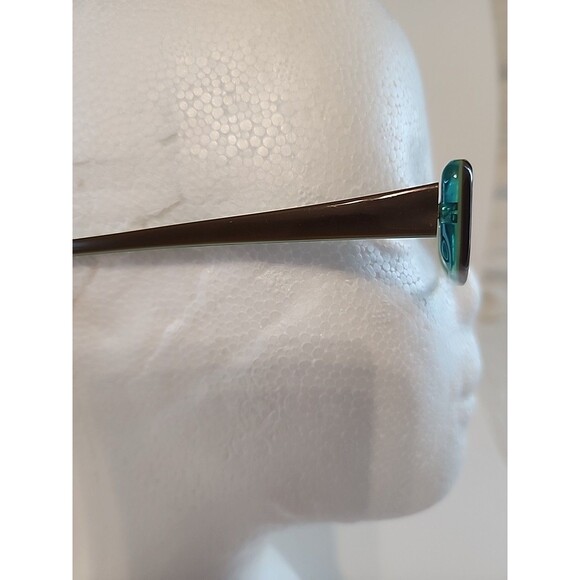 See 9307 Eyeglass Frame Brown Green 43-15 135 286 Petite Italy Plastic Rectangle - Picture 6 of 6